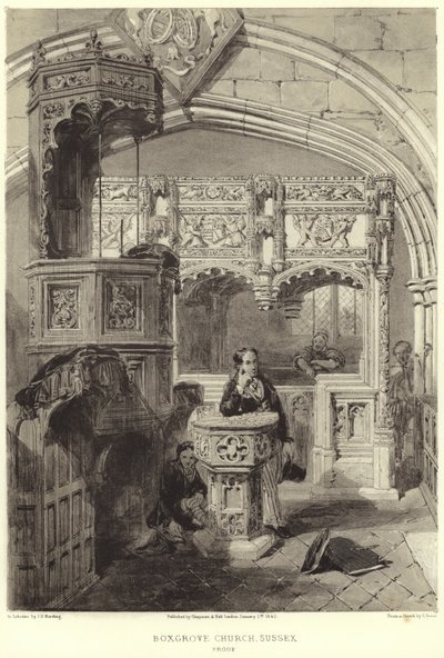 Innenraum der Kirche St. Mary und St. Blaise von Samuel Prout