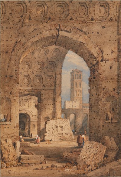 Tempel des Friedens, Römisches Forum von Samuel Prout