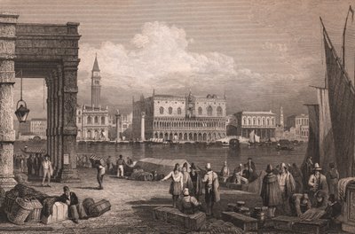 Ansicht des Markusbeckens in Venedig von Samuel Prout