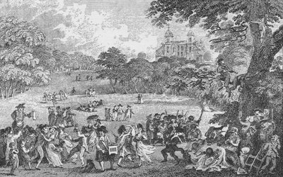Im Greenwich Park am Pfingstmontag, ca. 1802, 1912 von Samuel Rawle