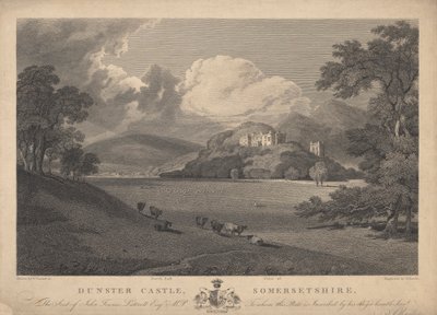 Nordostansicht von Dunster Castle, Somersetshire von Samuel Rawle
