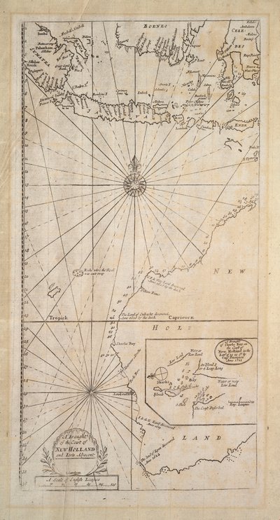 Ein Entwurf der Küste von Neuholland und angrenzenden Teilen von Samuel Thornton