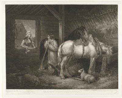 Gespräch im Stall von Samuel William Reynolds (I)