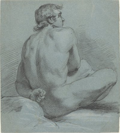 Sitzender männlicher Akt von Samuel Woodforde