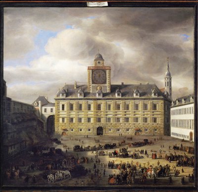 Der Innere Burgplatz in Wien von Samuel van Hoogstraten