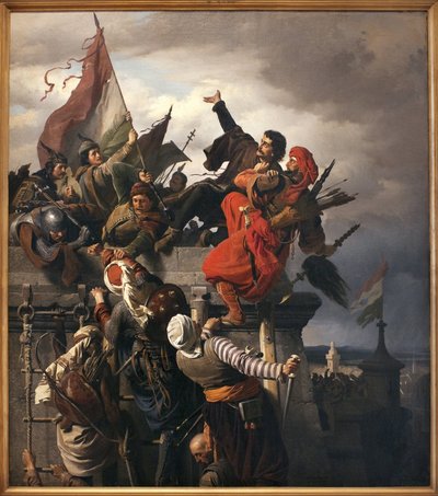 Das Opfer von Titusz Dugovics (? -1456). Ungarischer Nationalheld, der sich während der Belagerung von Belgrad durch das Osmanische Reich auszeichnete. Gemälde von Sandor Wagner (1838-1919) von Alexander von Wagner