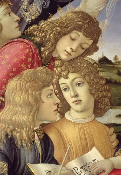 Die Madonna des Magnificat (Detail) von Sandro Botticelli
