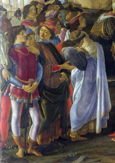 Anbetung der Könige (Detail) von Sandro Botticelli