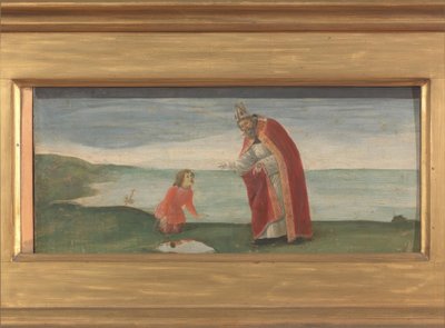 Der Heilige Augustinus und der Knabe am Meeresstrand von Sandro Botticelli