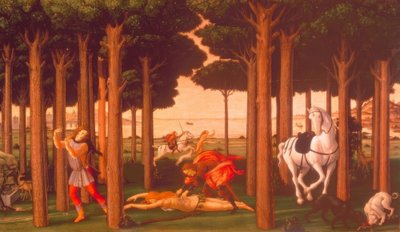 Die Geschichte des Nastagio degli Honesti II von Sandro Botticelli