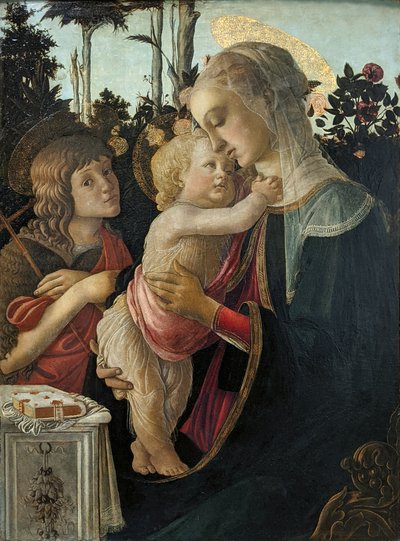 Madonna und Kind mit dem jungen Johannes dem Täufer von Sandro Botticelli