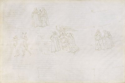 Illustration zur Göttlichen Komödie von Dante Alighieri Purgatorio 17, 1480-1490 von Sandro Botticelli