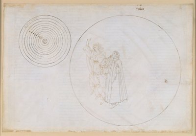 Die Göttliche Komödie, Paradiso II. Beatrice erklärt Dante das Paradies von Sandro Botticelli