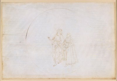 La Divina Commedia, Paradiso XIII. Vierte Planetensphäre (Sonnenhimmel): Thomas von Aquino erläutert Dante das Prinzip der göttlichen Liebe und der Dreieinigkeit von Sandro Botticelli