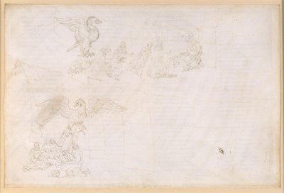 Die Göttliche Komödie, Purgatorio IX. Vorhölle: Mittelzone und Portalterrasse: Dantes Traum; Vor dem Tor des Fegefeuers von Sandro Botticelli