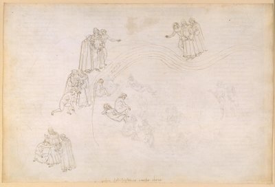 La Divina Commedia, Purgatorio VII. Vorpurgatorium, Mittelzone: Tal der säumigen Fürsten von Sandro Botticelli