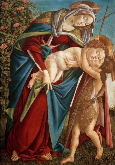 Madonna mit Kind und dem Johannesknaben von Sandro Botticelli