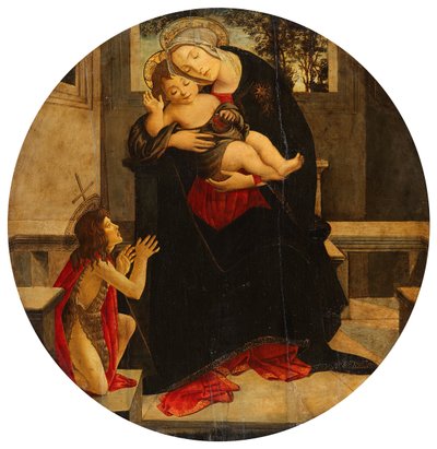 Maria mit dem Kind und dem Johannesknaben von Sandro Botticelli
