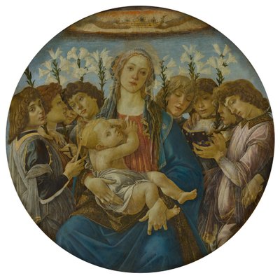 Maria mit dem Kind und singenden Engeln (Raczyński Tondo) von Sandro Botticelli