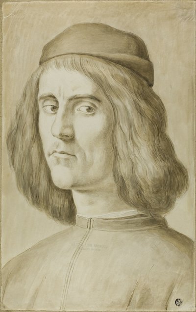 Porträtbüste eines jungen Mannes von Sandro Botticelli