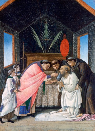 Die letzte Kommunion des heiligen Hieronymus, ca. 1495 von Sandro Botticelli