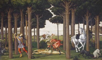 Die Geschichte von Nastagio degli Honesti, Tafel II von Sandro Botticelli