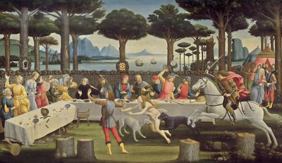 Die Geschichte von Nastagio degli Onesti, Tafel 3 von Sandro Botticelli
