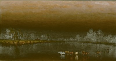 Kühe in einem Teich bei Sonnenuntergang von Sanford Robinson Gifford
