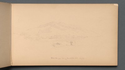 Skizzenbuch, Seite 12: "Weiße Berge vom Fuß des Randolph Hill" von Sanford Robinson Gifford