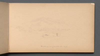 Skizzenbuch, Seite 12: Weiße Berge vom Fuß des Randolph Hill, 1859 von Sanford Robinson Gifford