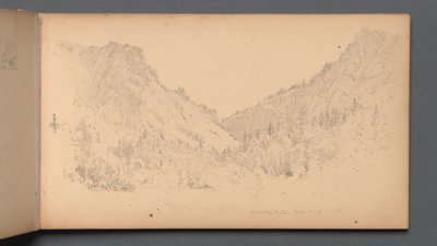 Skizzenbuch, Seite 18: "Dixville Notch, 4. Sept. 89" von Sanford Robinson Gifford