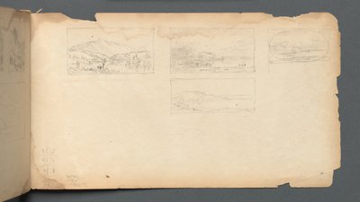 Skizzenbuch, Seite 40: Landschaft in Maine von Sanford Robinson Gifford