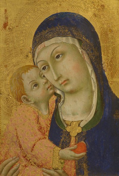 Madonna mit Kind, von Sano Di Pietro (1406-1481) von Sano di also Ansano di Pietro di Mencio Pietro