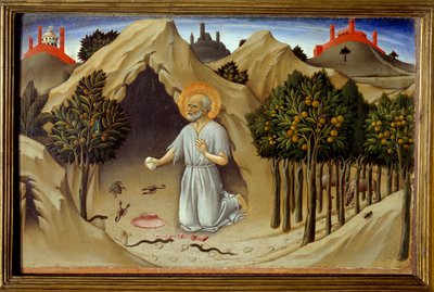 Die Buße des heiligen Hieronymus von Sano di also Ansano di Pietro di Mencio Pietro