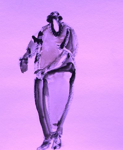 Abstrakte Lila Figur von Santhosh ch