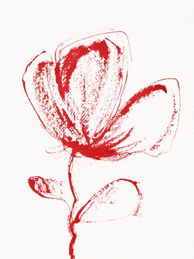 Abstrakte rote Blüte von Santhosh ch