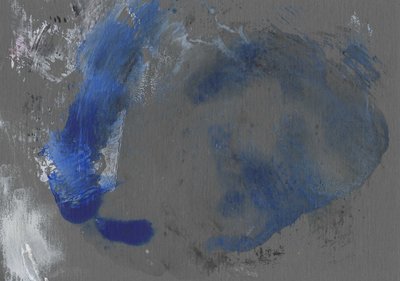 Blaue Fluidität auf Grau von Santhosh ch