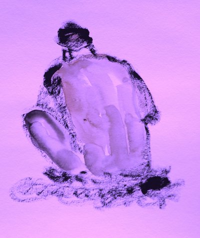 Nachdenklicher Lila Akt von Santhosh ch