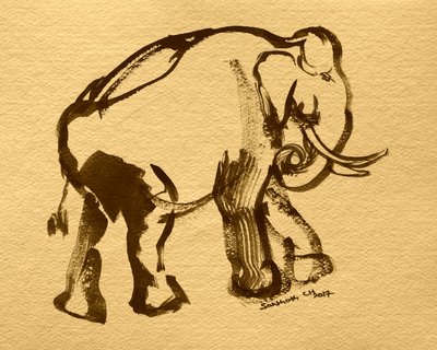 Eleganter Tinten-Elefant von Santhosh ch