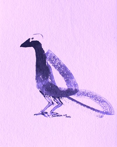 Eleganter violetter Vogel von Santhosh ch