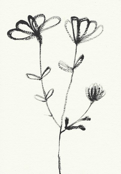 Minimalistische Blumenskizze von Santhosh ch