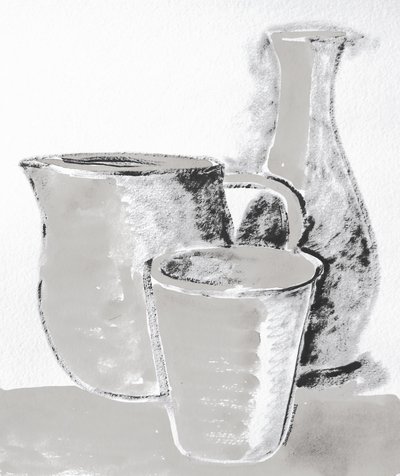Monochromes Stillleben Skizze von Santhosh ch