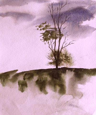 Stimmungsvoller Hügelbaum von Santhosh ch