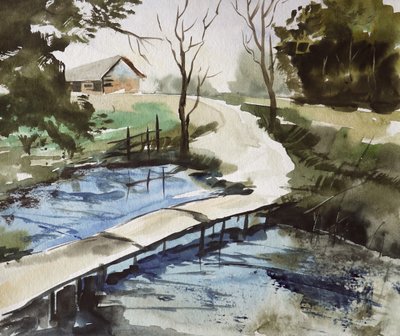 Rustikale Brücke auf dem Land von Santhosh ch