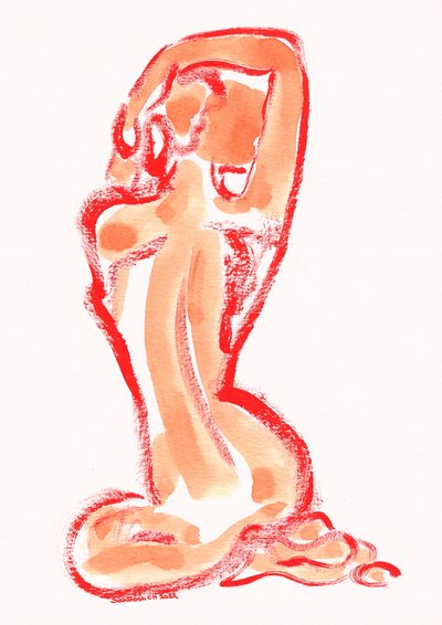 Sinnliche Rote Figurenstudie von Santhosh ch