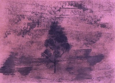 Einsamer Rosa Baum von Santhosh ch