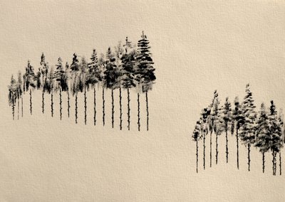Stilisierte Kiefernwälder von Santhosh ch