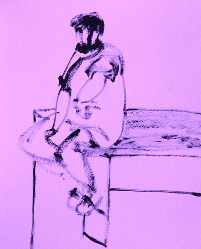 Nachdenkliche Sitzende Figur von Santhosh ch