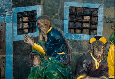 Die sieben Werke der Barmherzigkeit, die Gefangenen besuchen von Santi Buglioni