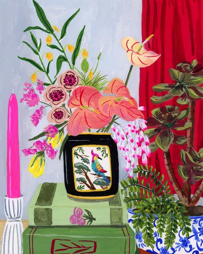 Lebendiges Blumenstillleben von Sarah Gesek